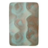 Turquoise en Rust Marmer Abstract Badmat (Voorkant Verticaal)