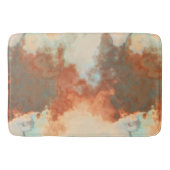 Turquoise en Rust Marmer Abstract Badmat (Voorkant)
