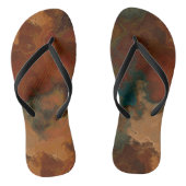 Turquoise en Rust Marmer Abstract Teenslippers (Voetbed)