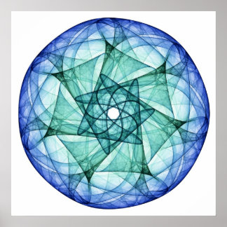 Turquoise en Sapphire Poster