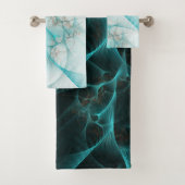 Turquoise en soie marbré ID717 (En situation)