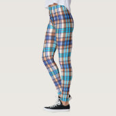 Turquoise en Tan Plaid Leggings (Links)