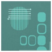 Turquoise en tissu à écorce Abstrait atomique (Fermer)