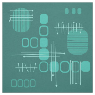 Turquoise en tissu à écorce Abstrait atomique