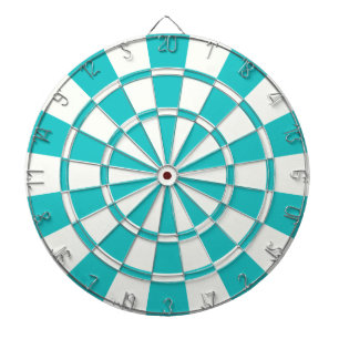 Turquoise en White Dartbord