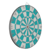 Turquoise en White Dartbord (Voorkant Links)