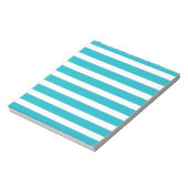 Turquoise en White Stripe Nautical Summer Notitieblok (Gedraaid)