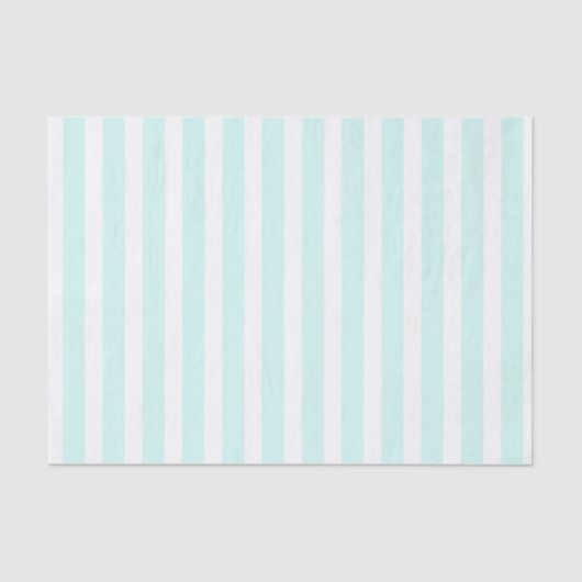 Turquoise en wit gestreepte Boho Tissuepapier (Voorkant)
