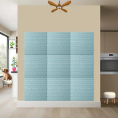 Turquoise en witte Chevron - Modern Zigzag Tegeltje