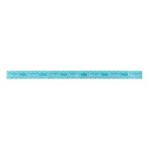 Turquoise en witte gepersonaliseerde Girly Ribbon Lint (Voorkant)