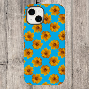 Turquoise en Yellow Daisy Pop Art Case-Mate iPhone 14 Hoesje