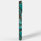 Turquoise en zwarte steen Case-Mate iPhone case (Achterkant / Rechts)