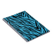 Turquoise et carnet de notes à spirale de rayure (Côté Droit)