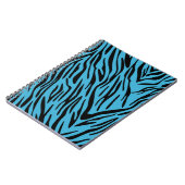 Turquoise et carnet de notes à spirale de rayure (Côté gauche)