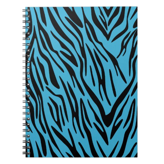 Turquoise et carnet de notes à spirale de rayure (Devant)
