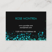 Turquoise et carte de visite en baisse noir de (Dos)