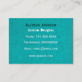 Turquoise et cartes intérieures pourpres de (Dos)