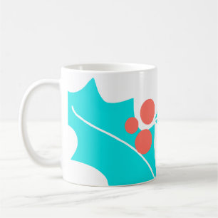 Turquoise et corail de Mug Holly Berry moderne