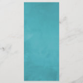 Turquoise et Coral Tropical Mariage Menu (Dos)