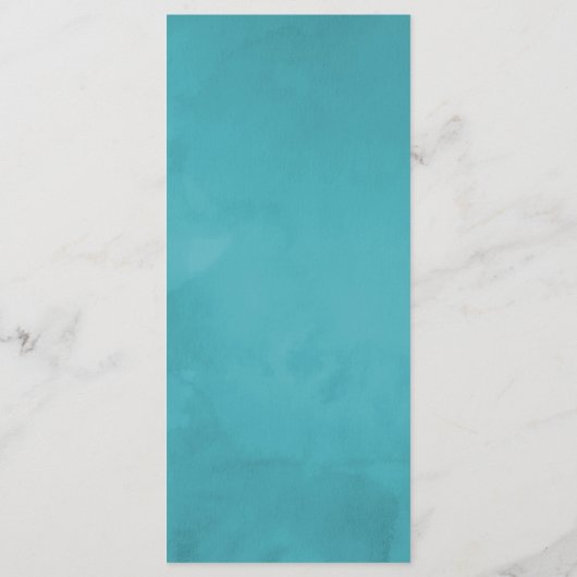 Turquoise et Coral Tropical Mariage Menu (Dos)