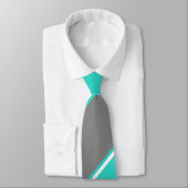 Turquoise et cravate Argent-Colorée (Attaché)