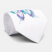 Turquoise et cravate de papillon rose (Roulé)