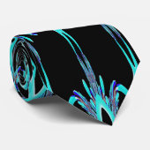 Turquoise et cravate noire de fractale (Roulé)