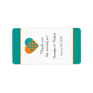 Turquoise et étiquette orange de baume à lèvres
