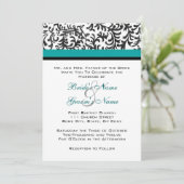 Turquoise et Faire-part de mariage noir (Debout devant)