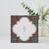 Turquoise et invitation du sud-ouest orange de (Debout devant)