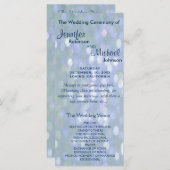 Turquoise et Lavender Bokeh Wedh Programme (Devant / Derrière)