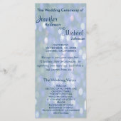 Turquoise et Lavender Bokeh Wedh Programme (Devant)