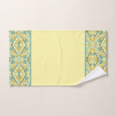 Turquoise et Motif citron (Serviette à main)