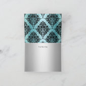 Turquoise et noire Princesse Tiara Carte de remerc (Intérieur)