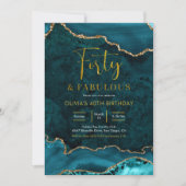 Turquoise et or Agate 40e et Fabulous Invitation (Devant)