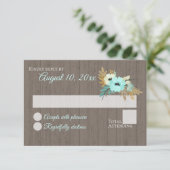 Turquoise et Or Rustique Barn Floral Réponse (Debout devant)