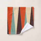 Turquoise et orange (Gant de toilette)