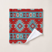Turquoise et Rouge des Plateaux du Sud-Ouest (Gant de toilette)