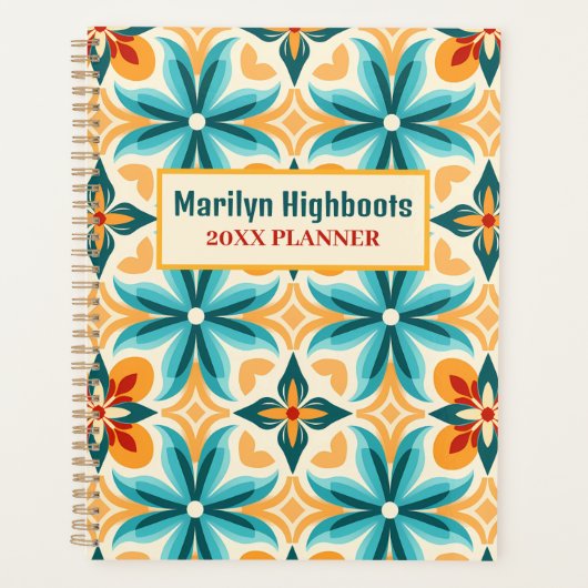 Turquoise et Tangerine milieu du siècle (Devant)