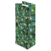 Turquoise et vert avec Snowflakes Vacances Sac à v (Dos Angle)