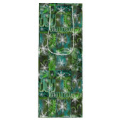 Turquoise et vert avec Snowflakes Vacances Sac à v (Devant)