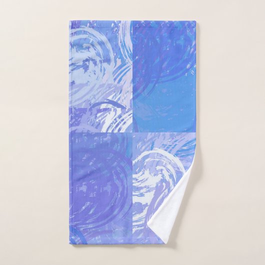 Turquoise et violet Abstrait (Serviette à main)
