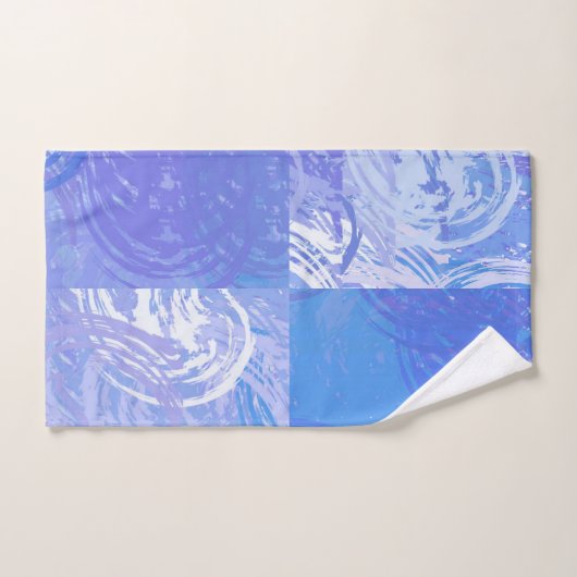 Turquoise et violet Abstrait (Serviette à main)
