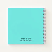 Turquoise Ethnic Tiffany Thème Baby shower Livre d (Dos)