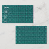 Turquoise Fabric Visitekaartje (Voorkant / Achterkant)