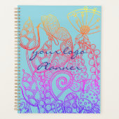 Turquoise Fantasy Butterfly Planner (Voorkant)