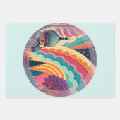 Turquoise Fantasy Wrapping Paper Set – Customize (Voorkant)