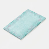 Turquoise Fantasy Zilveren Ster Glitter Post-it® Notes (Schuin)