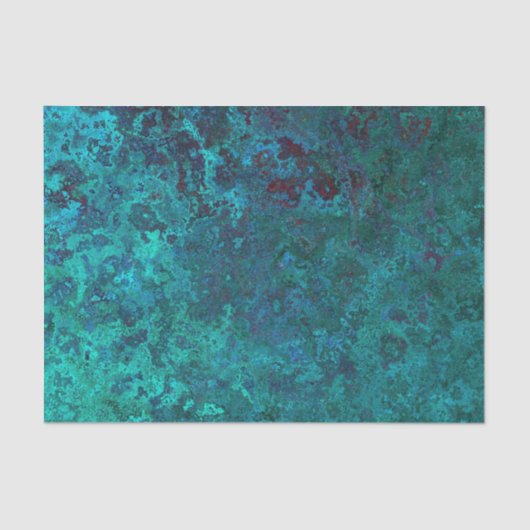 Turquoise Faux Gemstone Decoupage Tissuepapier (Voorkant)