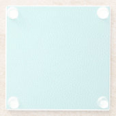 Turquoise Faux Leather Glazen Onderzetter (Achterkant)